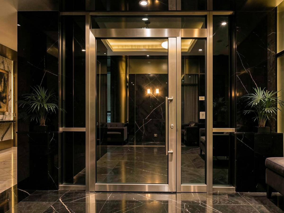 تركيب زجاج سيكوريت — باب زجاجي 12 مم — الرياض — السعيد للزجاج